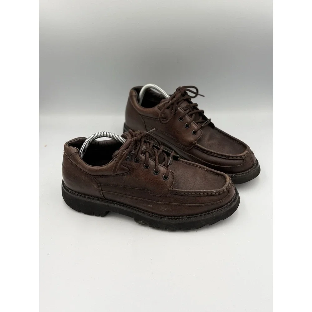 ROCKPORT Waterproof Hydro-Shield Oxford Shoes Mens Size 9.5 Brown Leather 500657